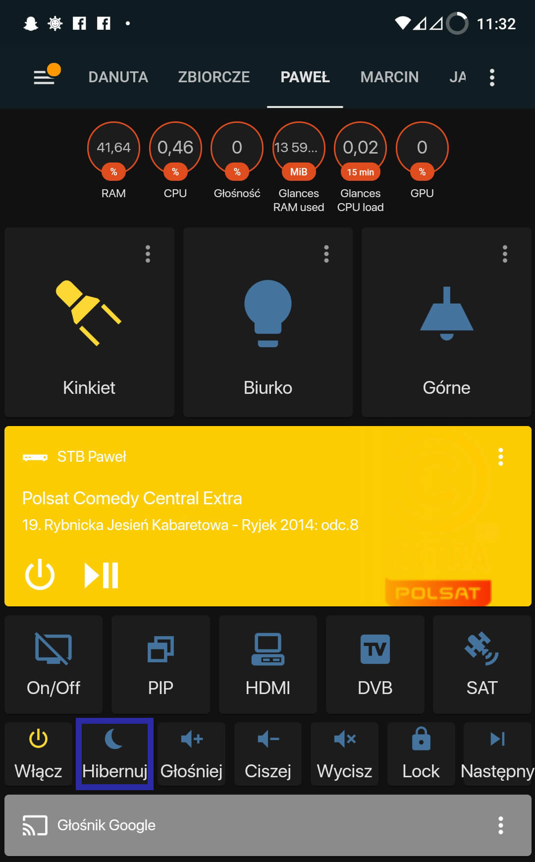 Home Assitant Android mobile app with many options to control your PC by app installed on it